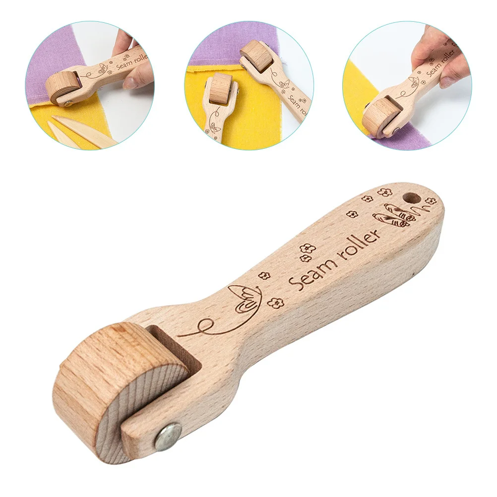 Rolos de costura acolchoados alça ergonômica roda de pressão de costura para papel de parede adesivo ferramenta de alisamento roda de rolamento manual