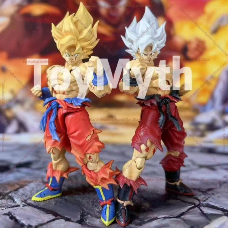 

[Shipping Within 24 Hours] N&T Dragon Ball SHF Super Series Weekly Color Goku Battle Damage 3.0 Body 1/12 Action Figure Toy