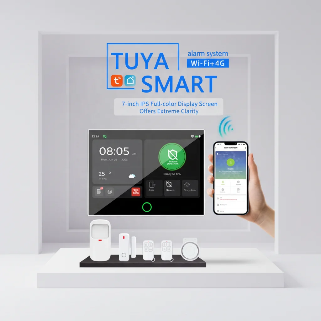 2026 New Arrival 433mhz Tuya 4G+WIFI Dual Network Burglar Alarm System For House Security And Anti-intruder Safety Alarm System