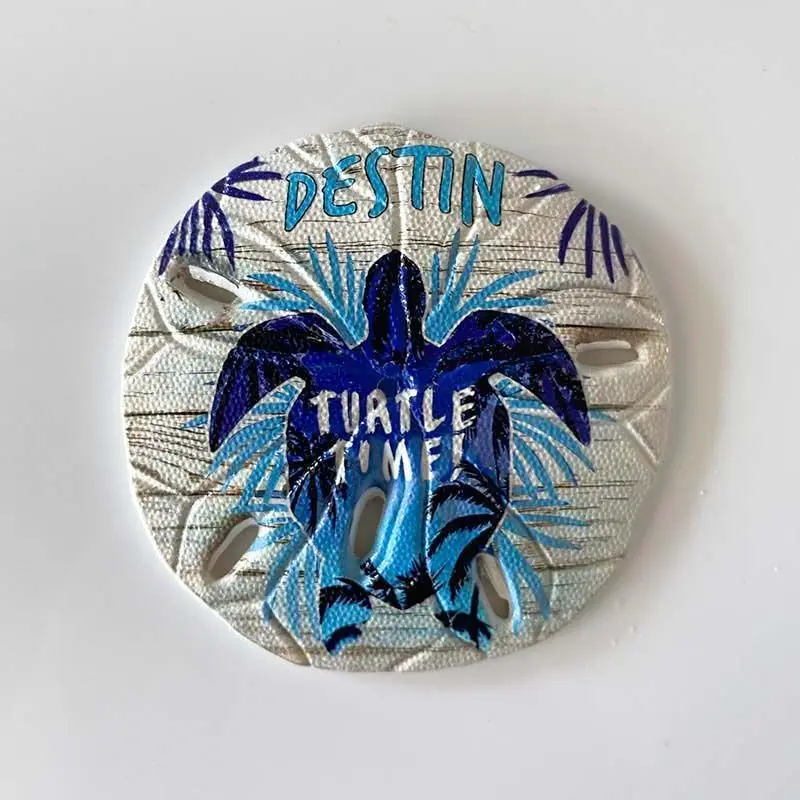 

Florida, USA Travel Souvenir Destin Turtle Creative 3D Decoration3dPainted Refrigerator Magnet