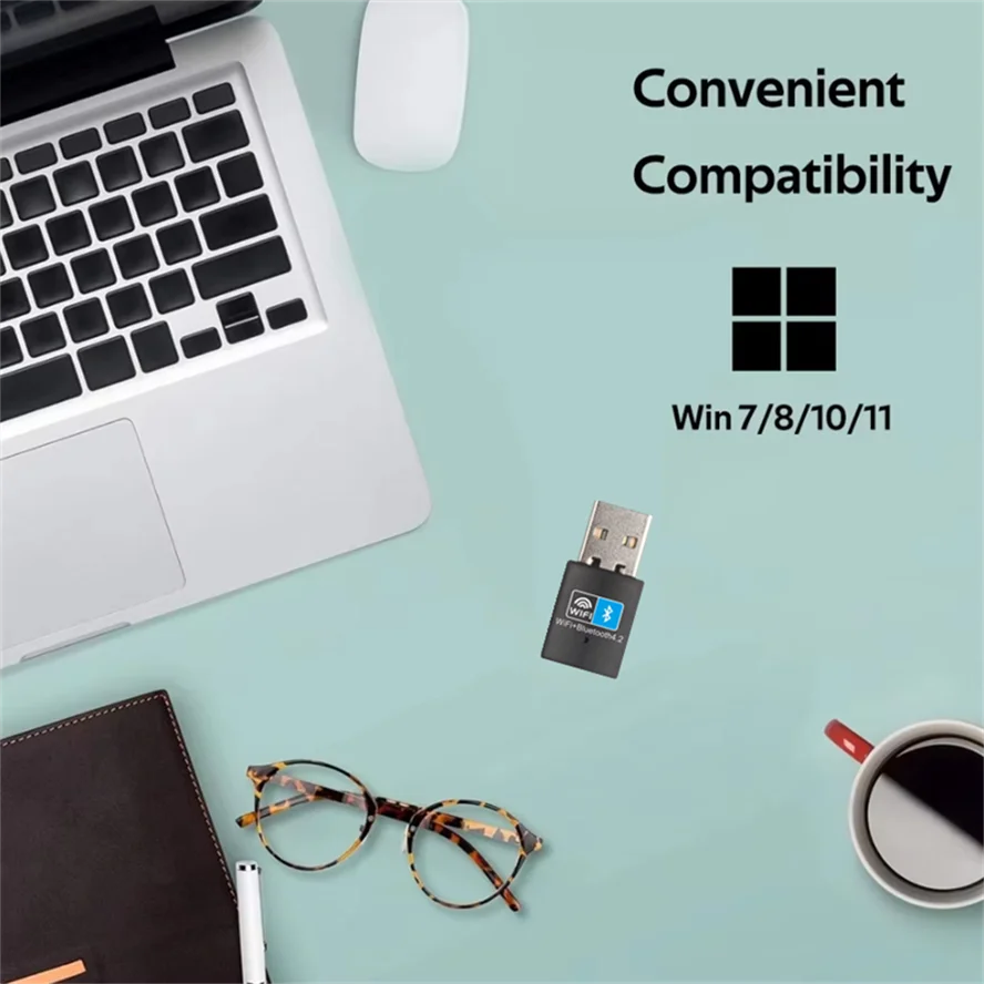 Adattatore WiFi USB 150Mbps Scheda di rete wireless Bluetooth 4.2 Dongle USB Ricevitore Wlan wireless 2.4G per PC desktop portatile