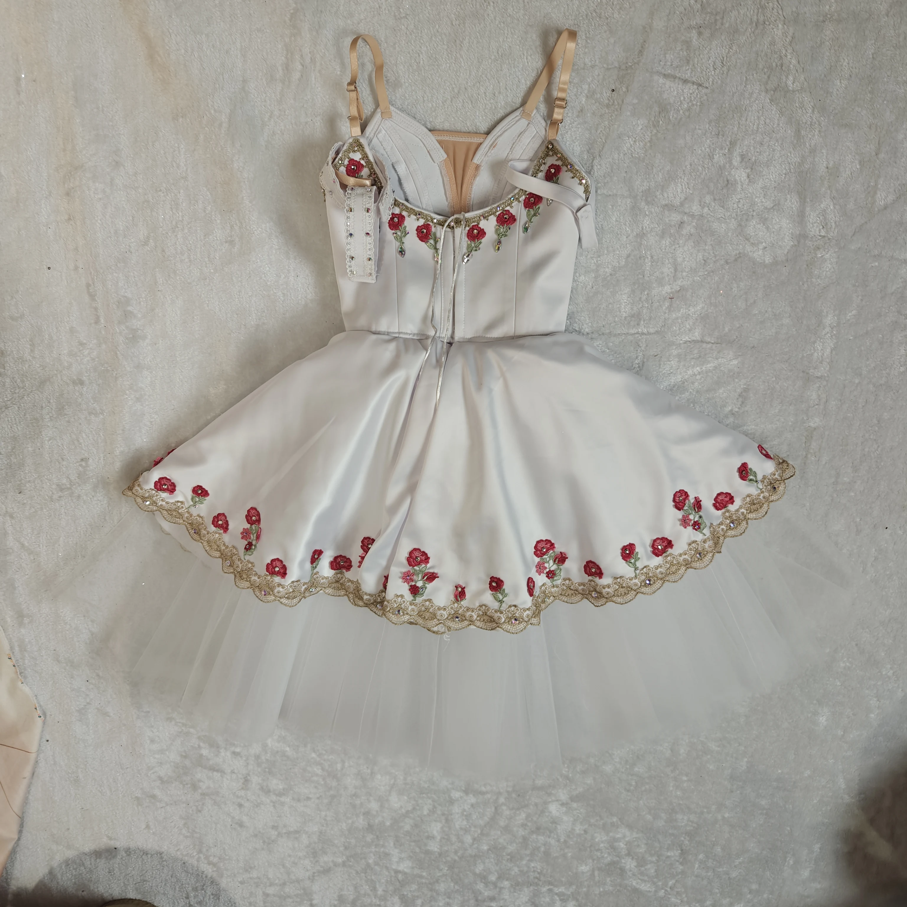 BT01586 Bambini Ragazze Bambini Donne Abbigliamento da prestazione per adulti Camicia lunga da cupido bianco Costumi da tutu di balletto