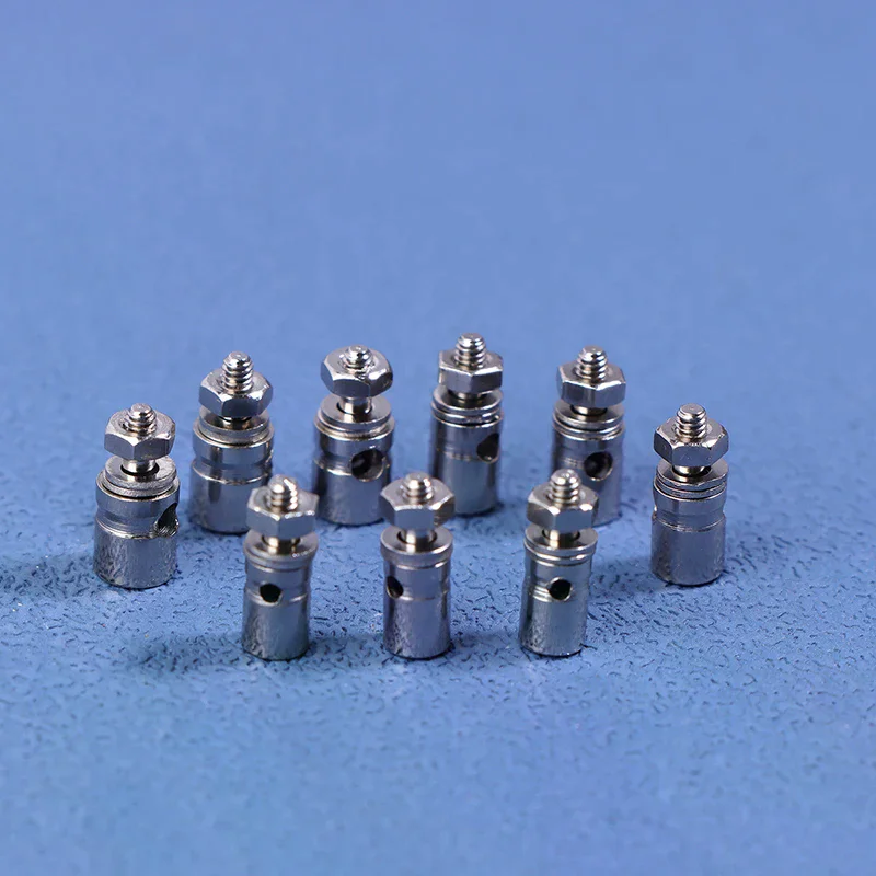 10 Pz RC Aereo Barca Asta di Spinta In Metallo Collegamento Tappo Servo Connettori Diametro Regolabile 2.1 MM/1.8 MM/1.2 MM Elicottero RC Barca