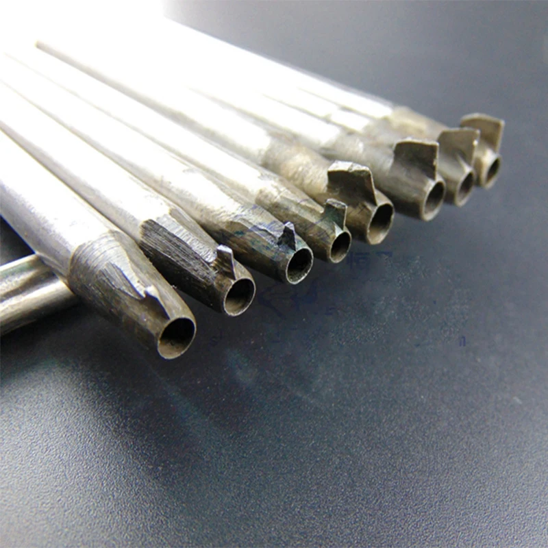 7pcs 2.5/3/3.5/4/4.5/5/6mm - Edger Creaser Groover Skiver Leather Craft Wallet Bag Gasket Hollow Hole Buttonhole Punch Tool Set