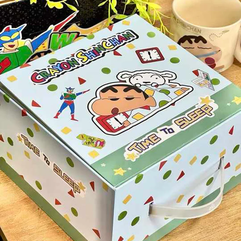 new cute Crayon Shin-Chan Bluetooth Speaker Retro Time To Sleep Anime Figurine Kawaii Decor Sound Box Desktop Decor Toys Gifts