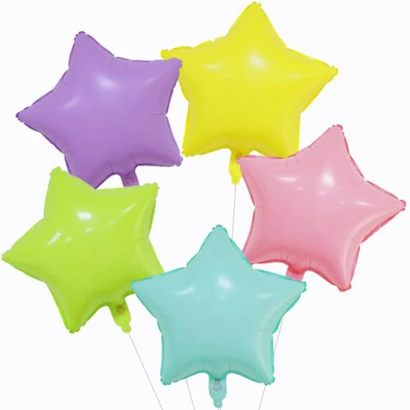 18in grande pastel colorido estrela folha balões hélio mylar balões para aniversário casamento chá de bebê decorações de festa de aniversário