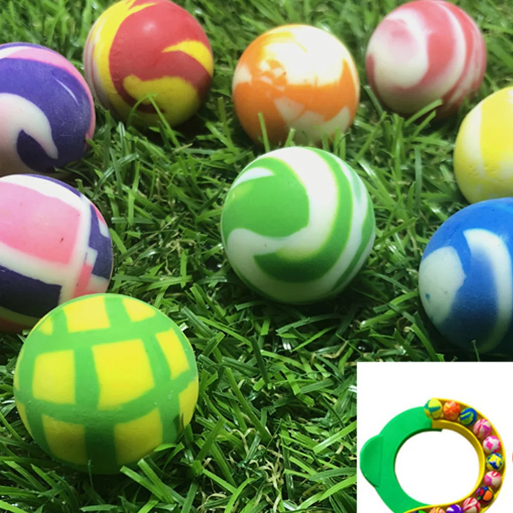 100pcs Bouncy Colorful Ball Beautiful Creative Rubber Jumping Ball Toy for Kid Child Baby Ball Jumping