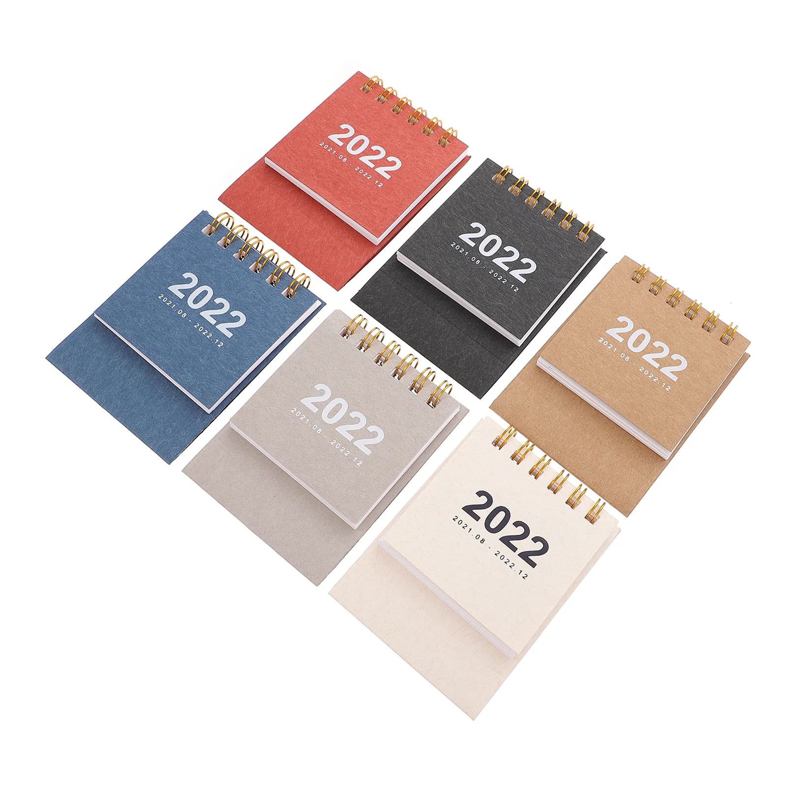 

6 Pcs Calendar Desktop Adornment Calendars Schedule Planner Table Portable Mini 2022 Office