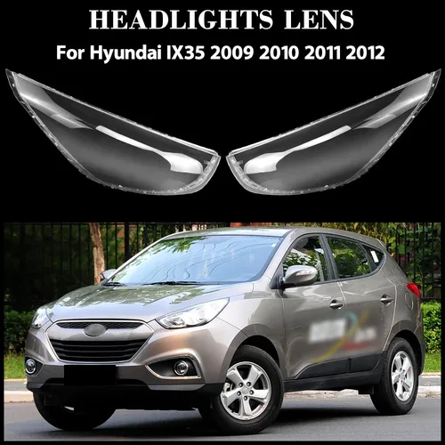 Cubierta de faro transparente para Hyundai IX35 2009 2010 2011 2012, carcasa de faro, lente de plexiglás, pieza de repuesto para automóvil