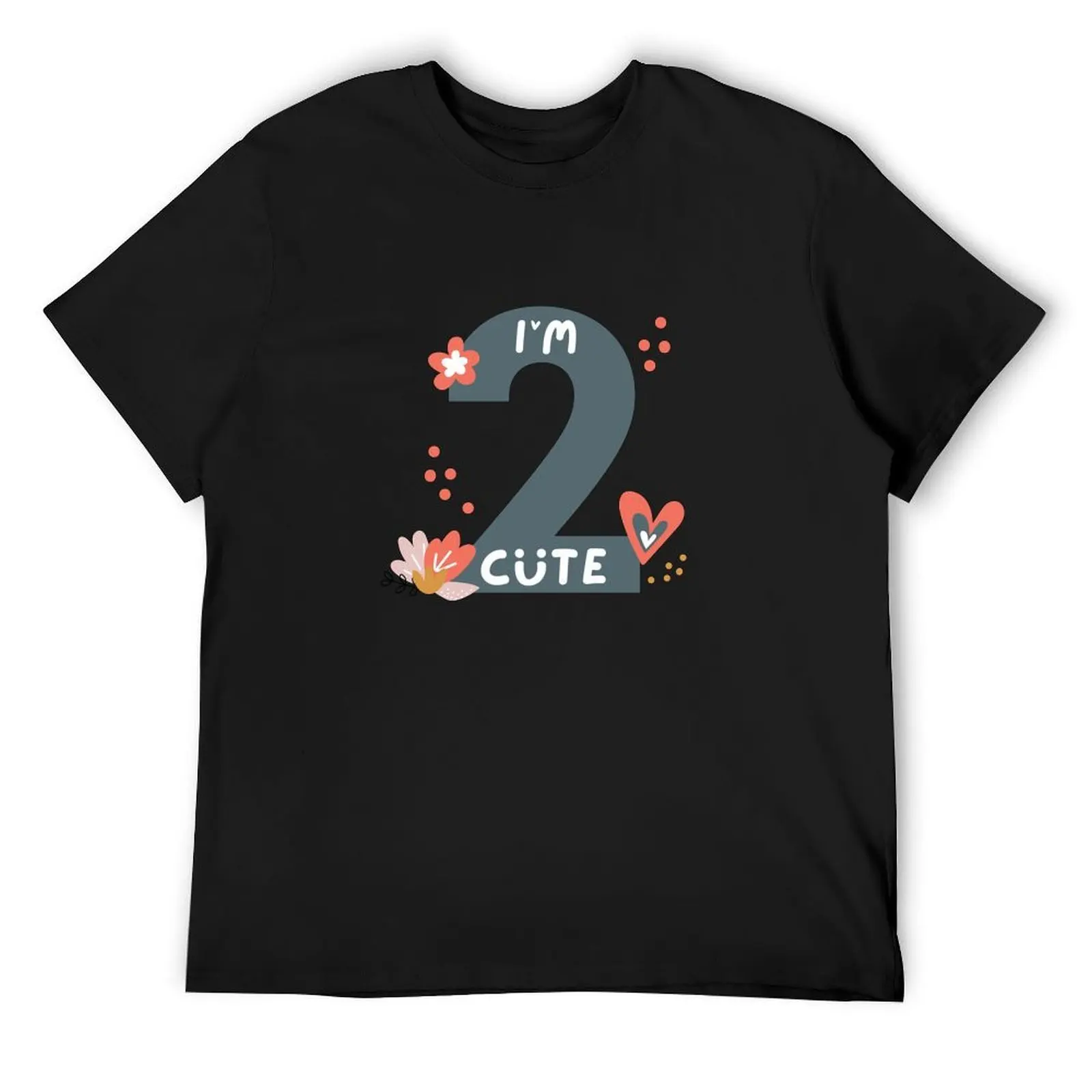 

I'm two cute, 2nd Birthday Adorable, 2 Years Old Boys and Girls Gift T-Shirt boys whites mens clothes