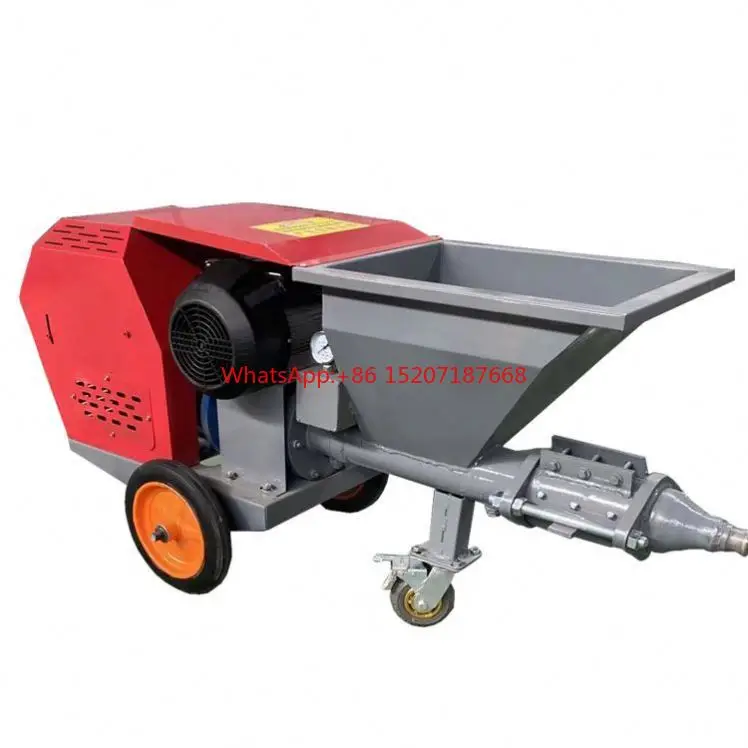 220V Electric Wall Cement Mortar Spraying Plaster Machine for Pft Plastering Station