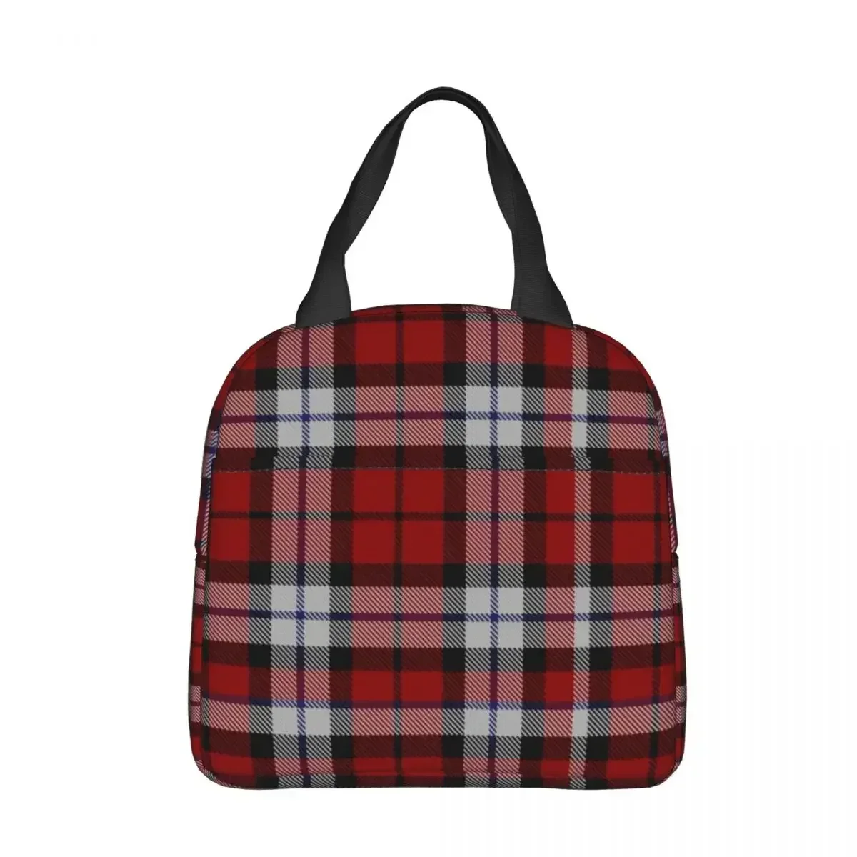 Christmas Brodie Dress Tartan Plaid Insulated Lunch Bag Leakproof Reusable Cooler Bag Tote Lunch Box Work Outdoor Girl Boy