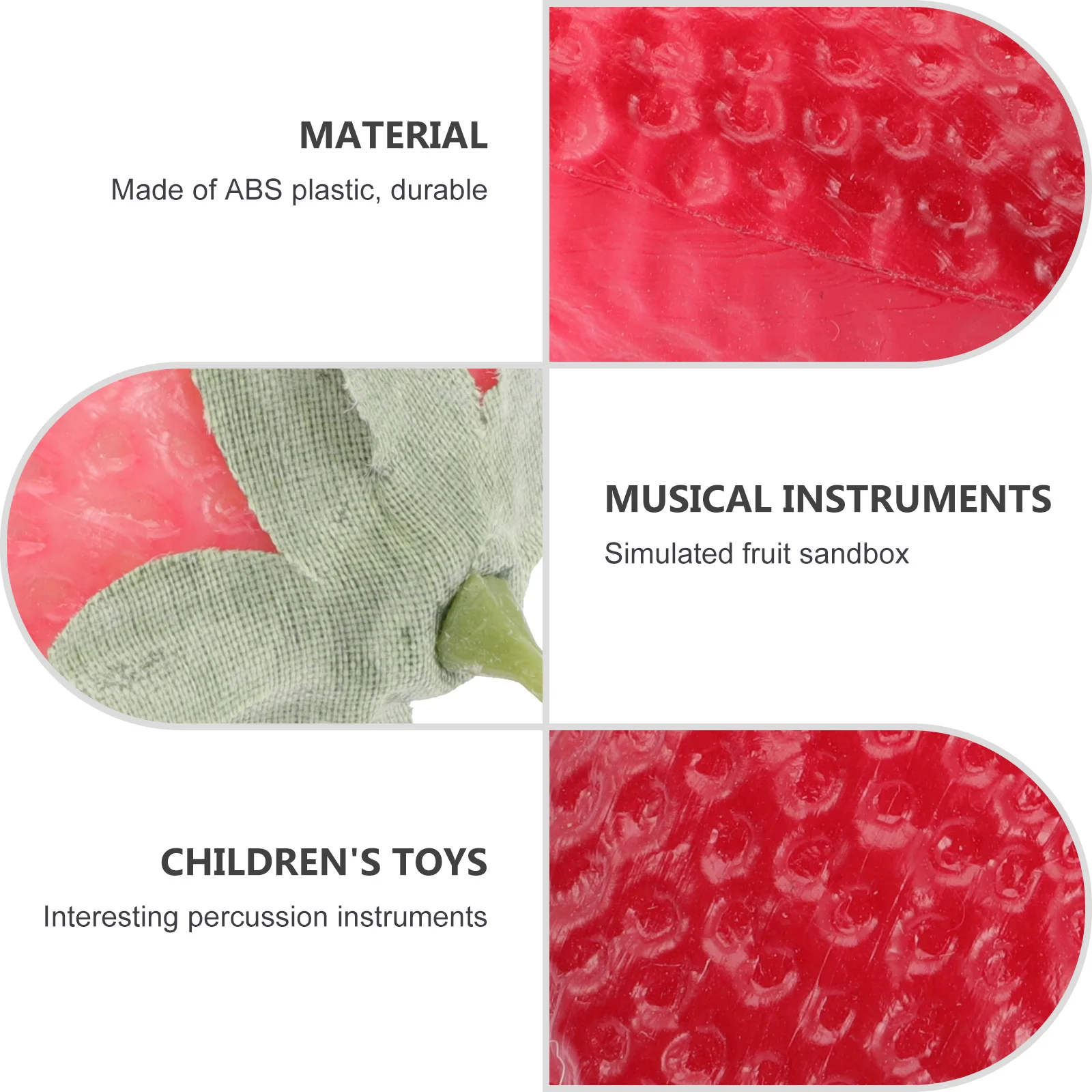 

Strawberry Sand Tube Kids Fruit Shakers Maracas Toys Music Musical Simulation Abs Instruments Child for Toddlers
