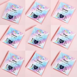 Mood Color Changing 12 Constellations Heart Pendant Thermochromic Necklace Temperature Sensitive Necklaces for Girls