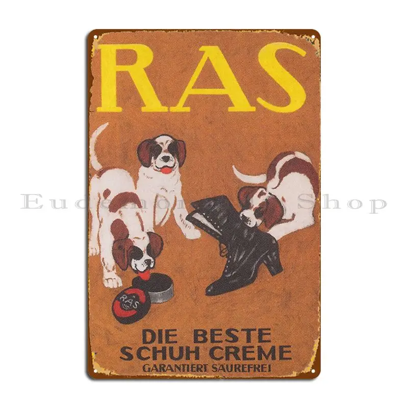 Dogs And Shoe Polish Vintage Advertisement Metal Sign Designer Create Create Cinema Customize Tin Sign Poster