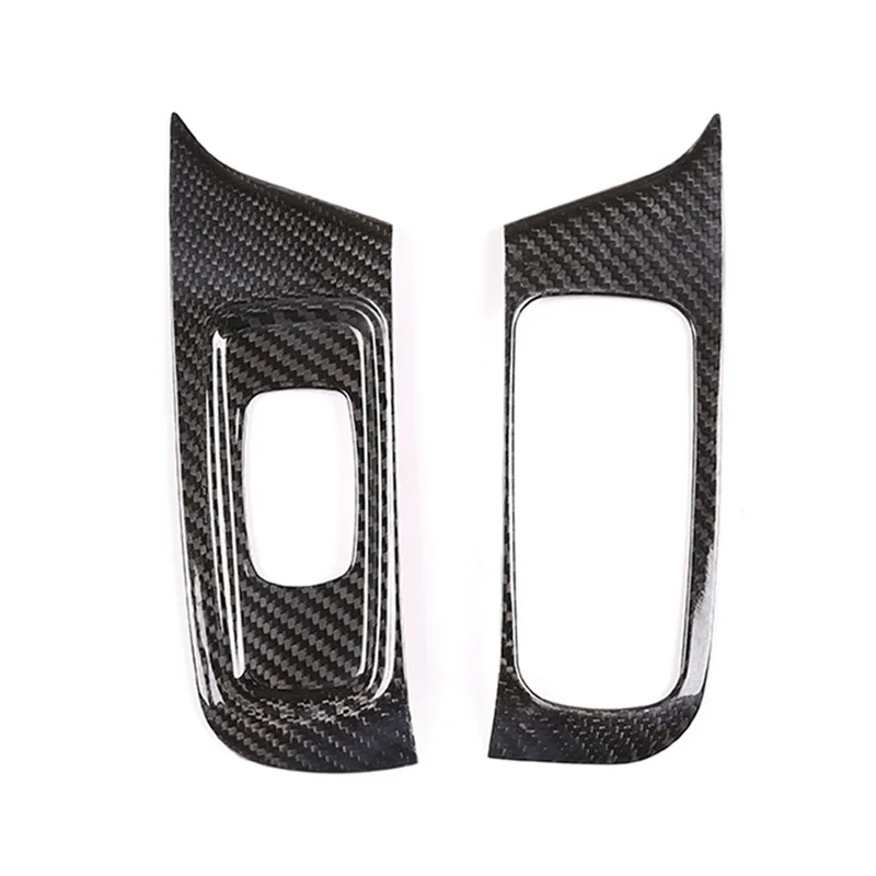 For 718 2016-2019 911 2016-2018 Dry Carbon Fiber Car Window Lift Button Frame Trim Sticker Accessories