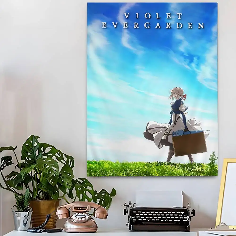 أنيمي البنفسجي Evergarden الكرتون نسيج البوهيمي الجدار المفروشات ماندالا الجدار شنقا ورقة #6