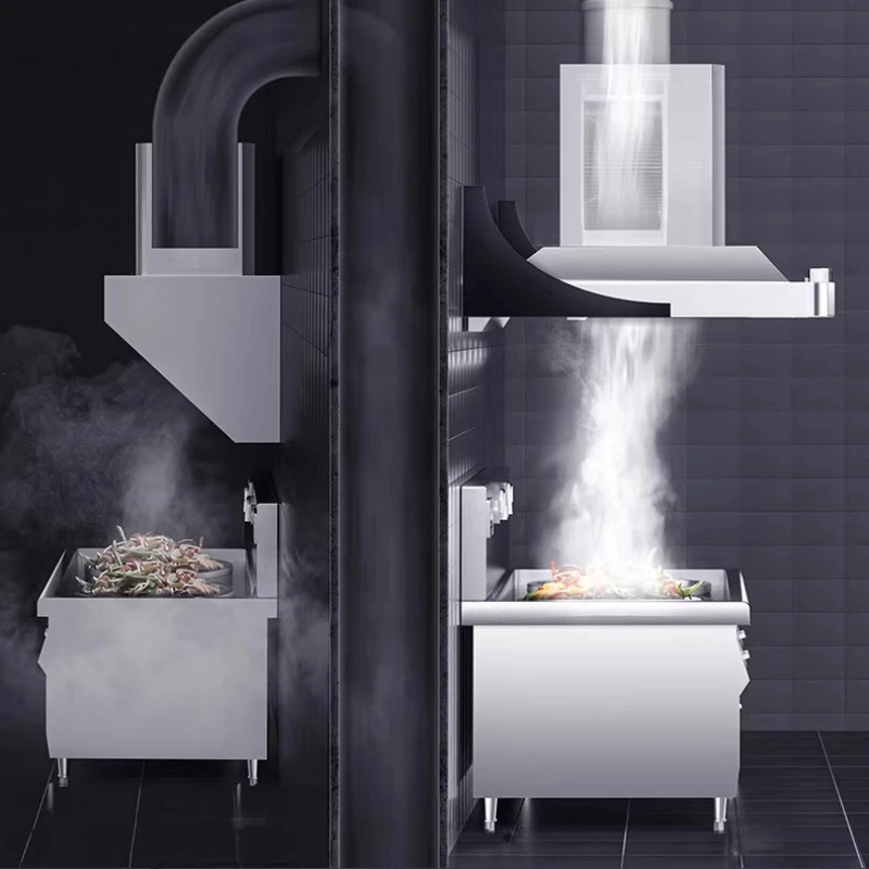 Large Suction Range Hood Commercial Hotel Firewood Stove Special Purification Machine