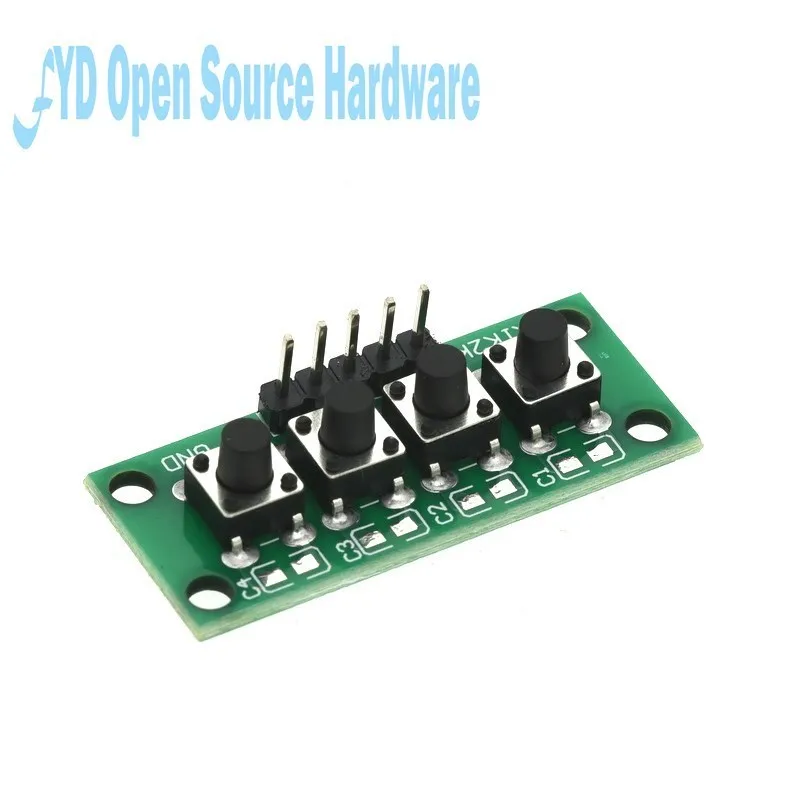 DIY Kit 1x4 4 Independent Key Button Keypad Keyboard Module Mcu For Arduino Student Class Design Graduation Project Experiment