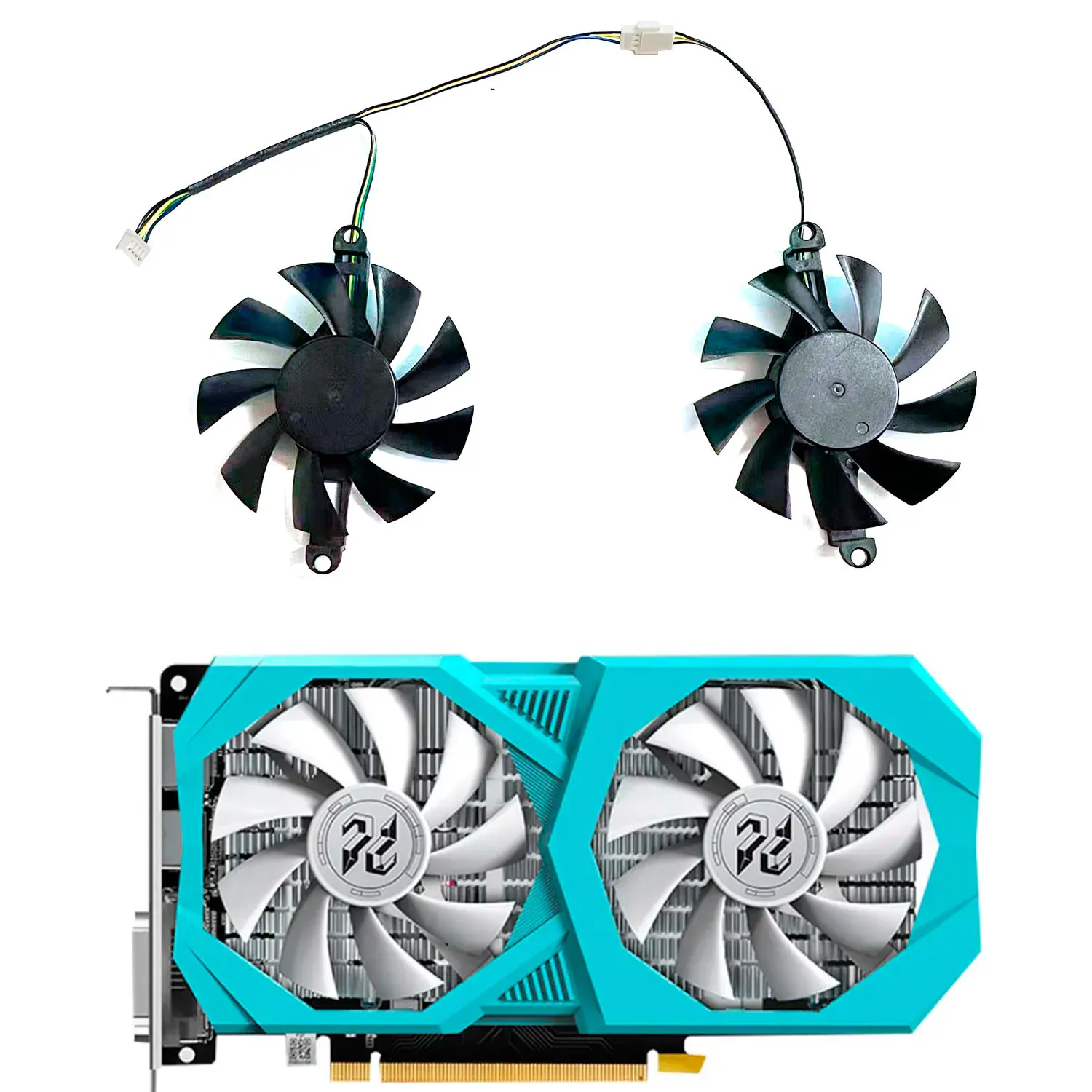 

New GPU 75MM 4PN GTX1660TI replacement fan suitable for PELADN GTX 1660Ti graphics card cooling cooling fan