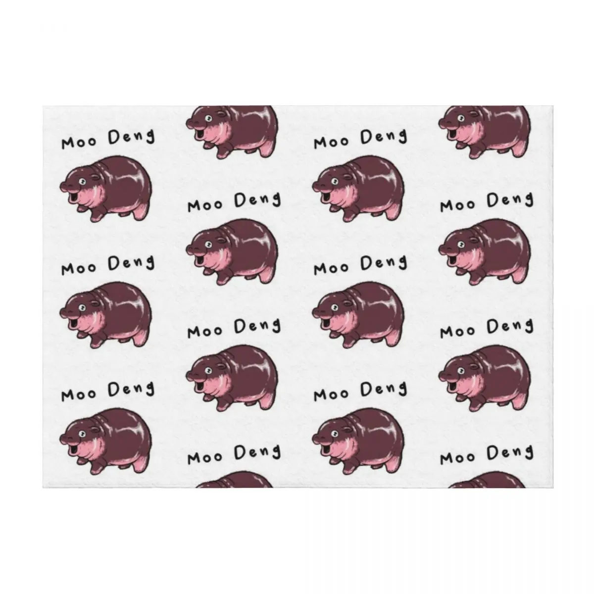 

Moo Deng Throw Blanket For Baby Decorative Throw Thermal Flannels Blankets