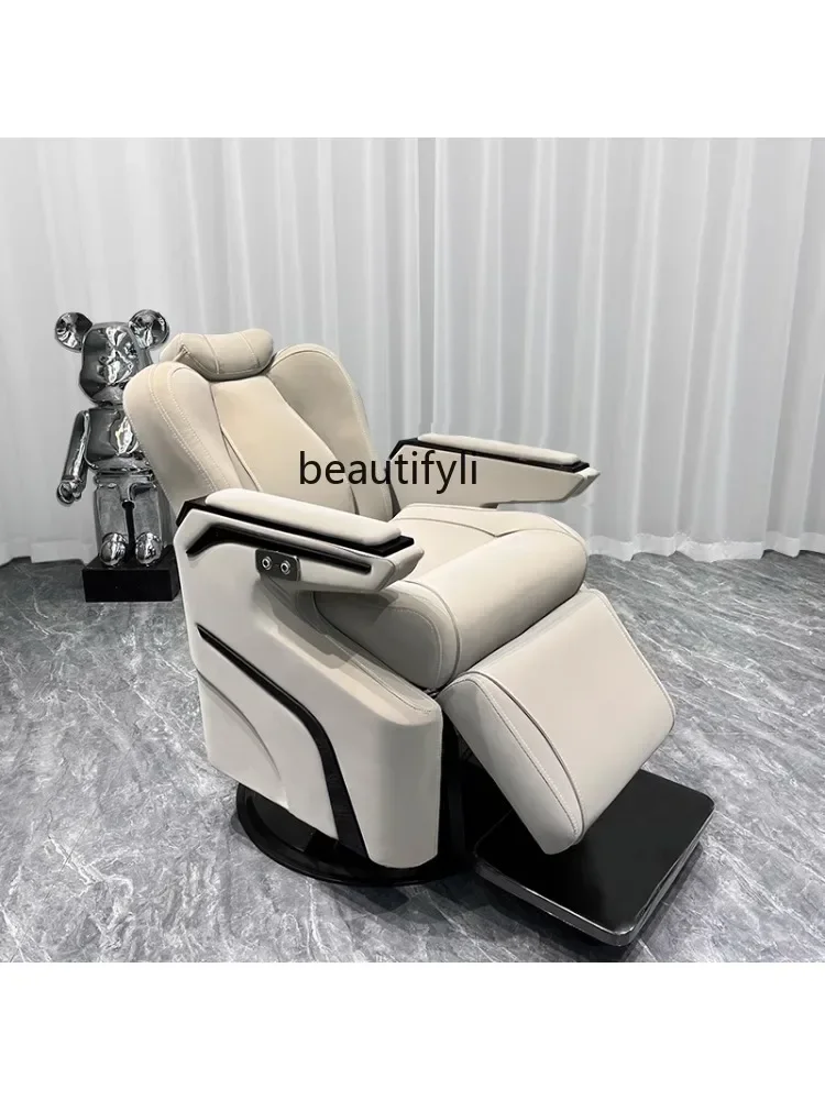 Barber Shop Beauty Shop for Hair Salon Head Hair Care Chair Hot Dyeing Face Trimming Can Be Put down Hair Cutting Seat