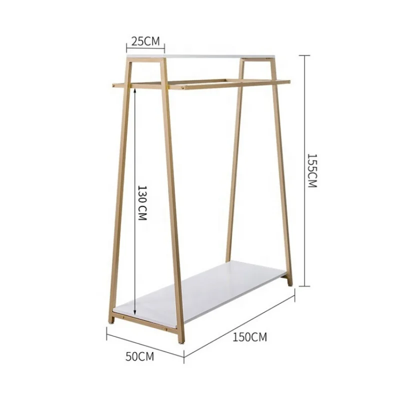 Custom, retail clothes shop showroom furniture metal garment display stand rack