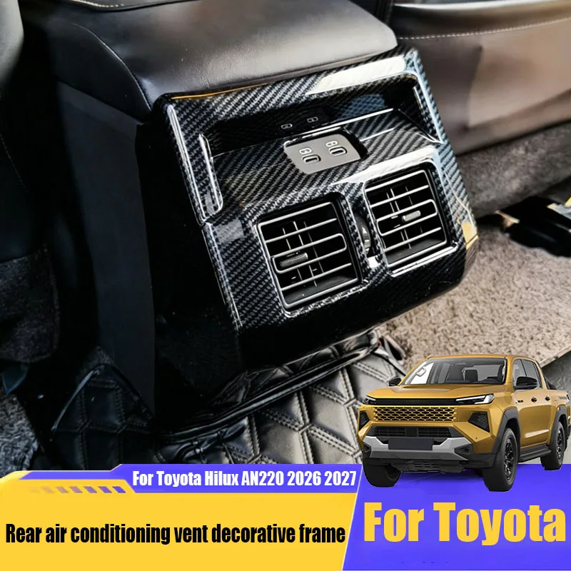 Rear air conditioning vent decorative frame interior protective component For Toyota Hilux Travo 2026 2027
