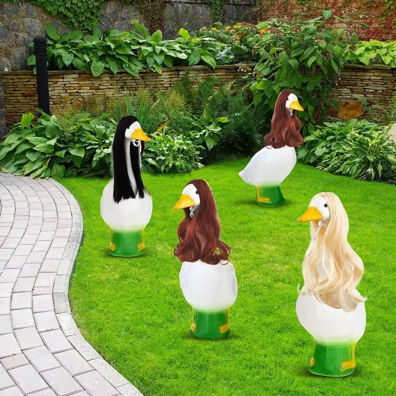 Porch Animal Costume 3 Pieces Outdoor Porch Animal Curly S Waterproof Headwear All-Weather Sculpture Costume For Backyard Lawn