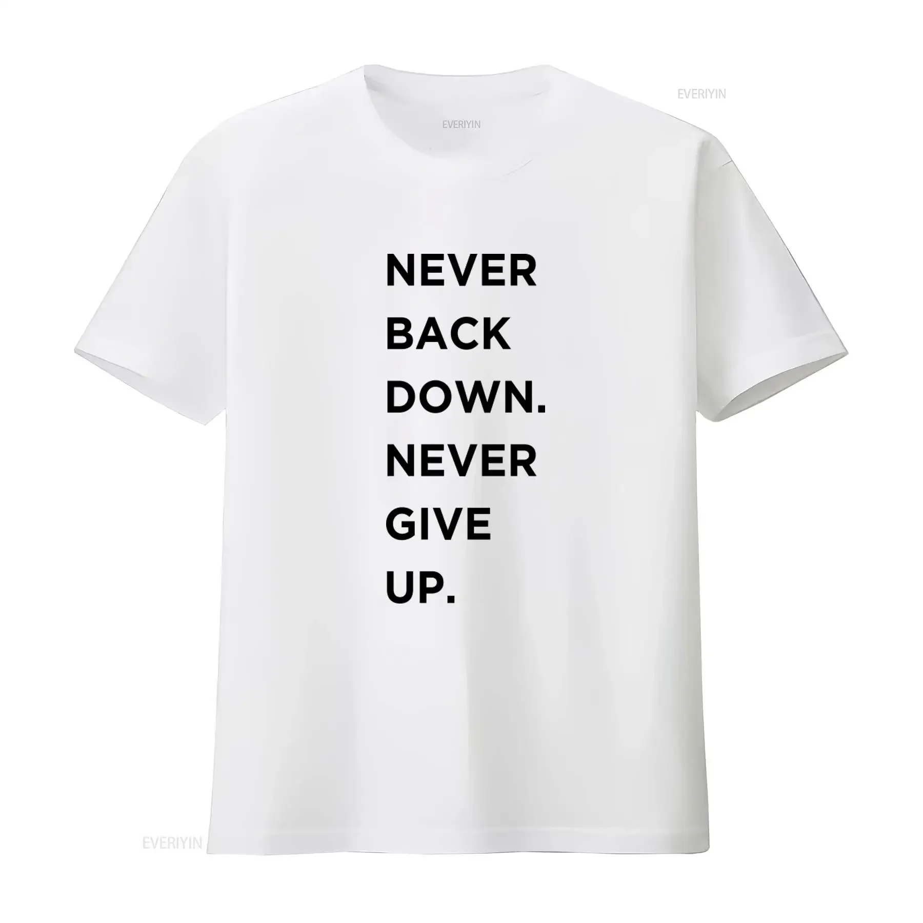 Nick Eh 30 Never Back Down Give Up Streamer Merch T Shirt vintage Washed Versatile homme streetwear Stretched fashion