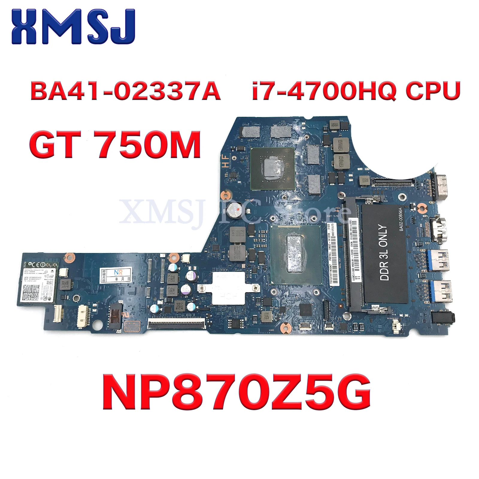 

For Samsung ATIV NP870Z5G Laptop Motherboard w/ i7-4700HQ GT 750M 2GB 8GB RAM BA41-02337A BA42-14180A BA42-14180B DDR3 100% Test