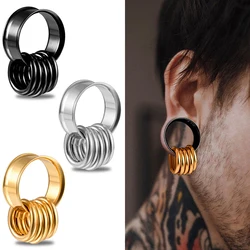 Vanku 2PCS New Arrival Ear Tunnels with Loops Expander Piercing Women Body Jewelry 316 Stainless Steel Ear Gauges Plugs