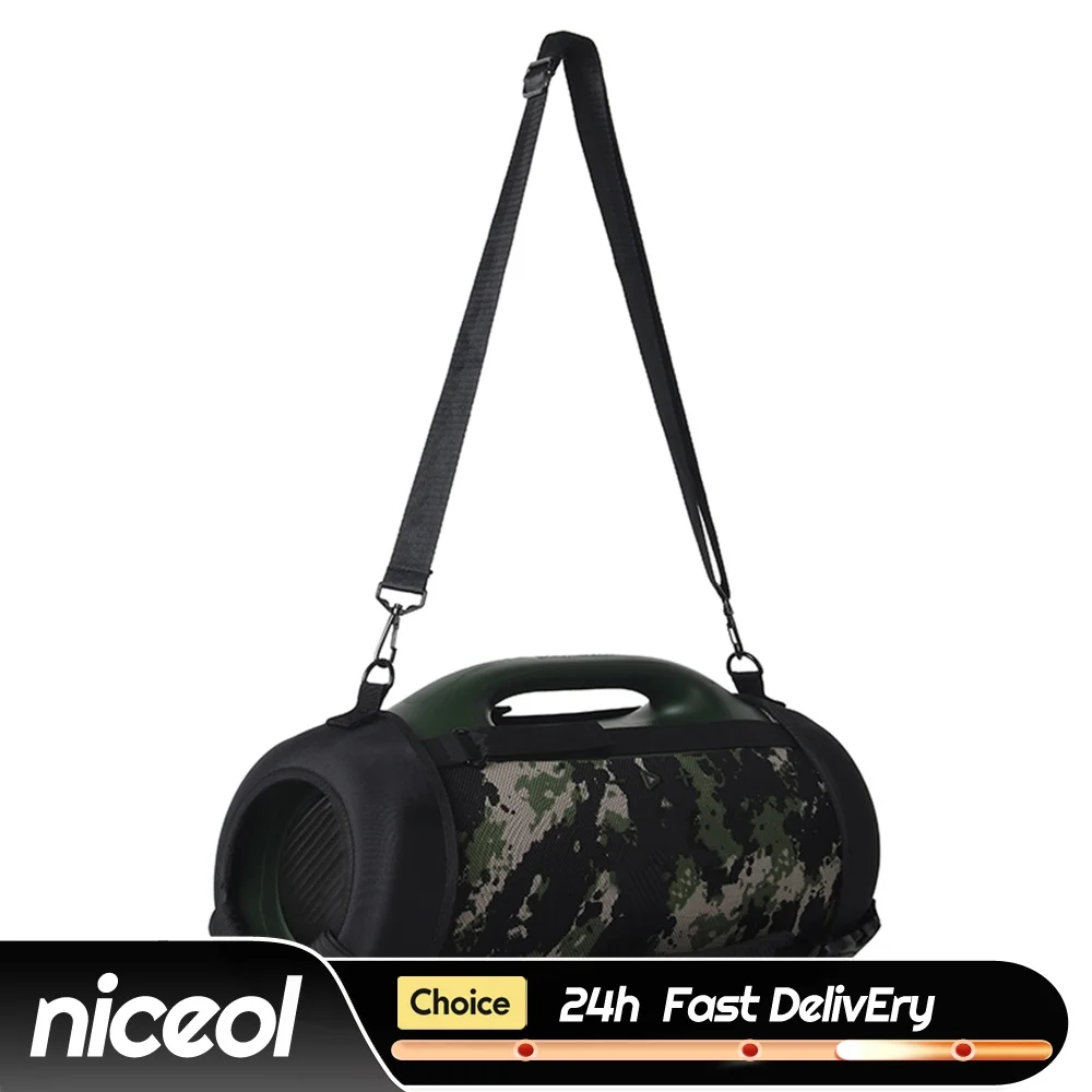 for Boombox 4 Portable Speaker Storage Bag with 3 Shoulder Straps Sound Permeable Bag Anti-Scratch Travel Carrying Sleeve