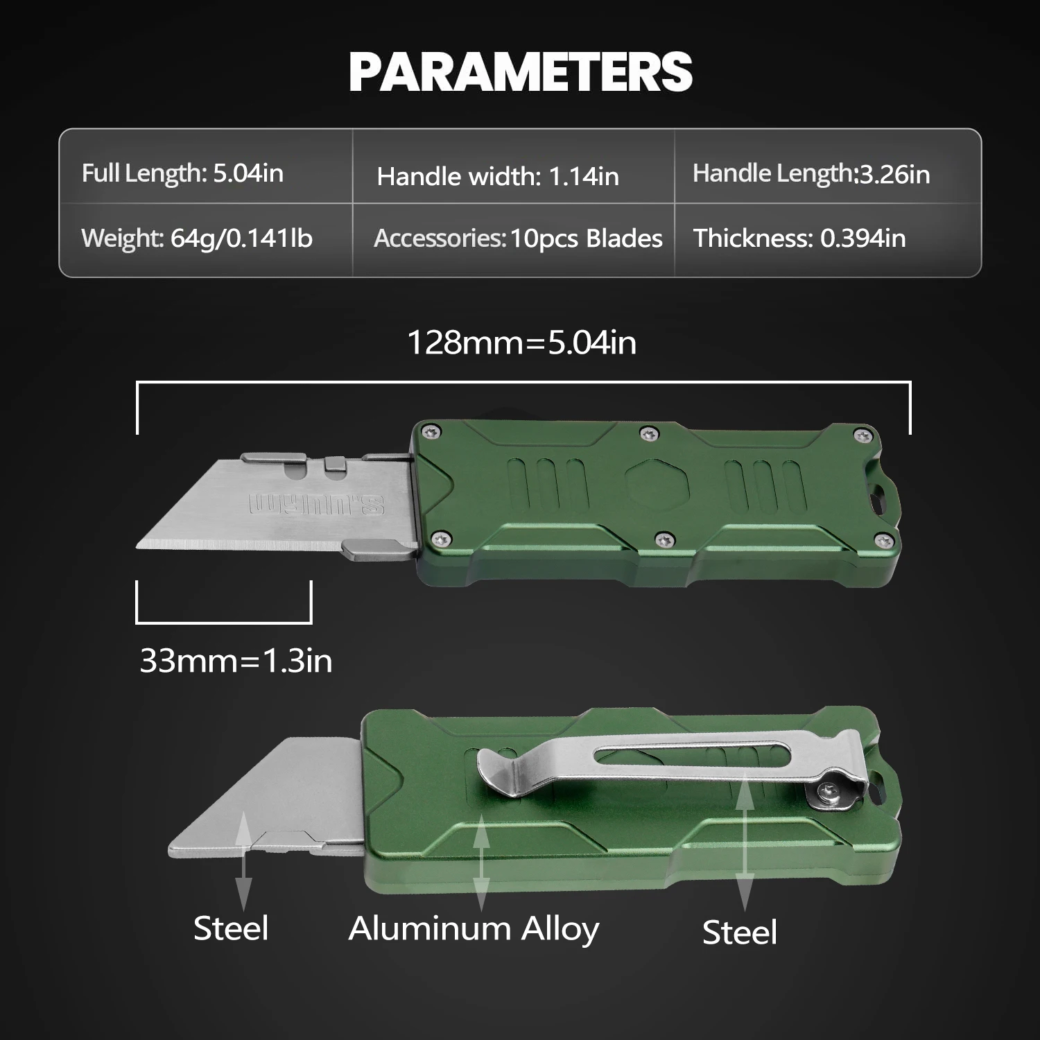 Aluminum Pocket Small Tool With Pen Clip.Multifunctional EDC Tool