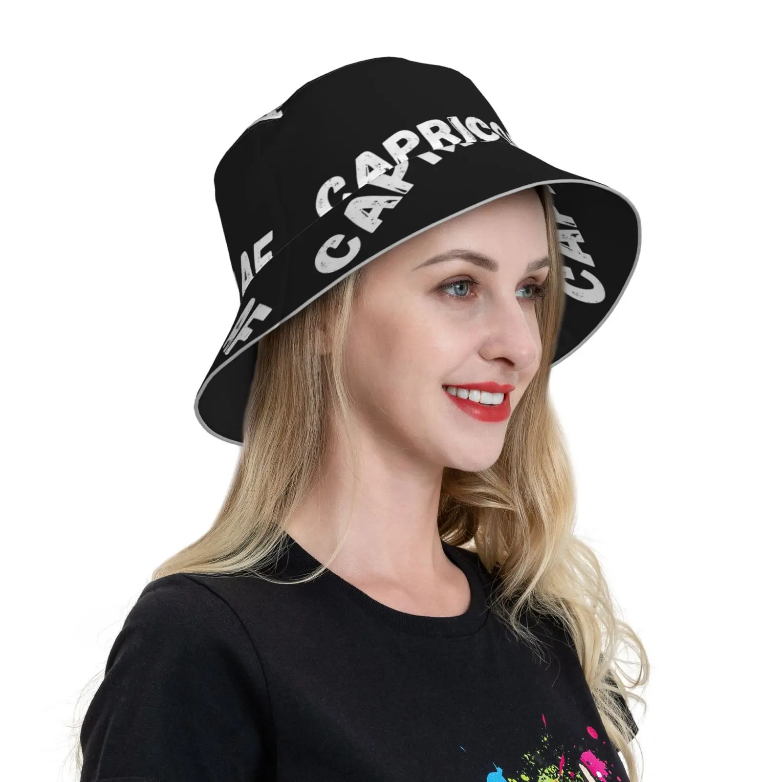 Capricorn Bucket Hat Outdoor Sports Breathable Present Fashion Cap Capricorn Zodiac Capricorn Astrology Horoscope Funny King