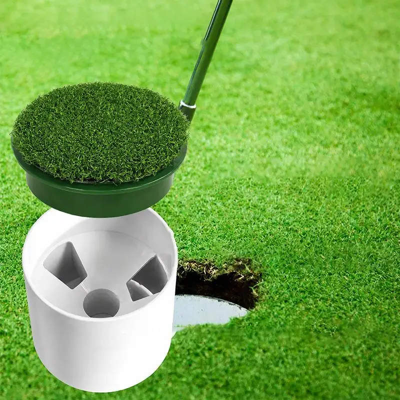 Golf Putting Green Cup Putter Training Equipment With Protective Cover Putting Green Hole Cup For Home Indoor Outdoor Course