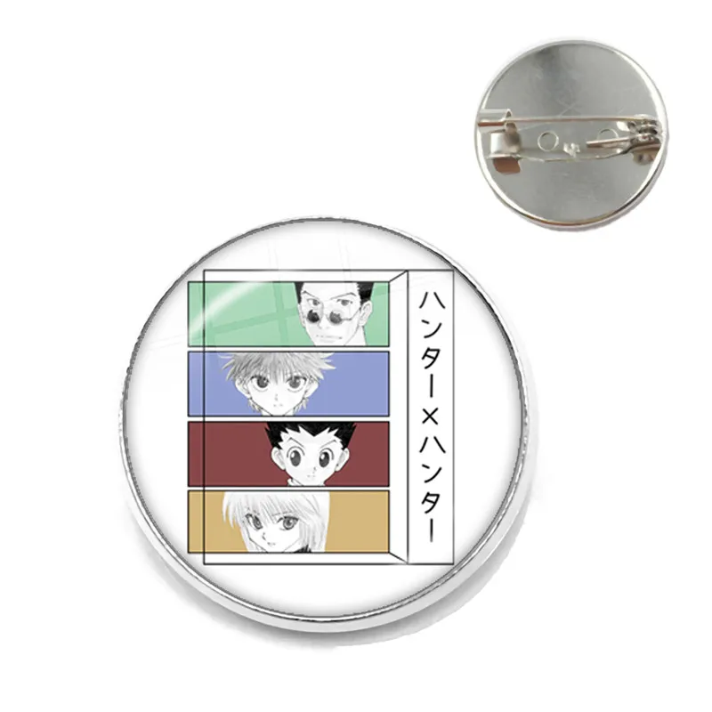 Anime Hunter x Hunter Hisoka Testing Glass Dome Pin Badge Cosplay Kurapika Killua Zoldyck GON·FREECSS Number Brooch Gift