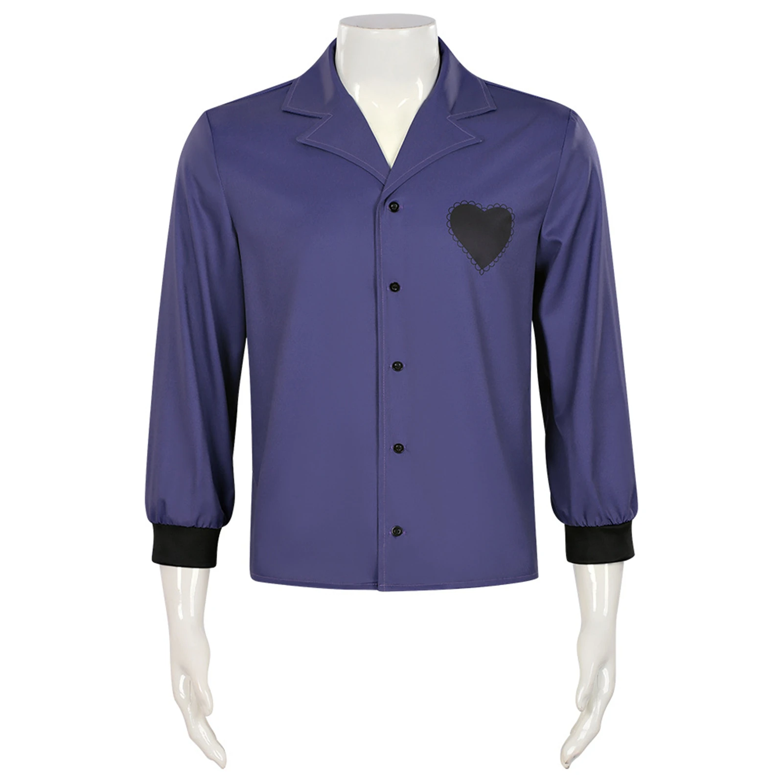 

Demon Saja Boys Romance Cosplay Costume Anime Men's Deep Blue Shirt Top Stage Performance Uniform Halloween Carnival