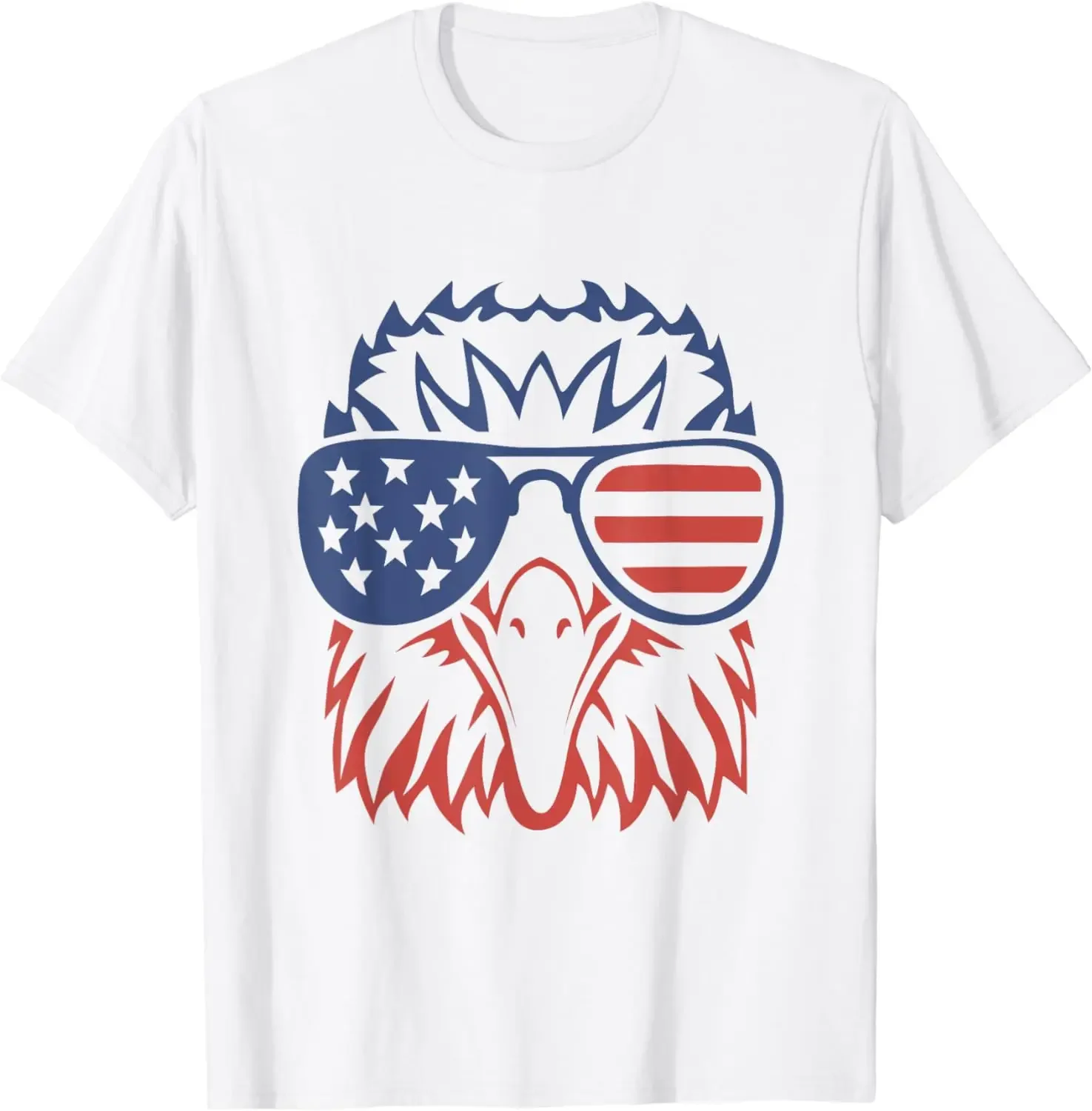 2024 summer tops men clothing Patriotic Eagle T-Shirt 4th of July USA American Flag Tshirt T-Shirt