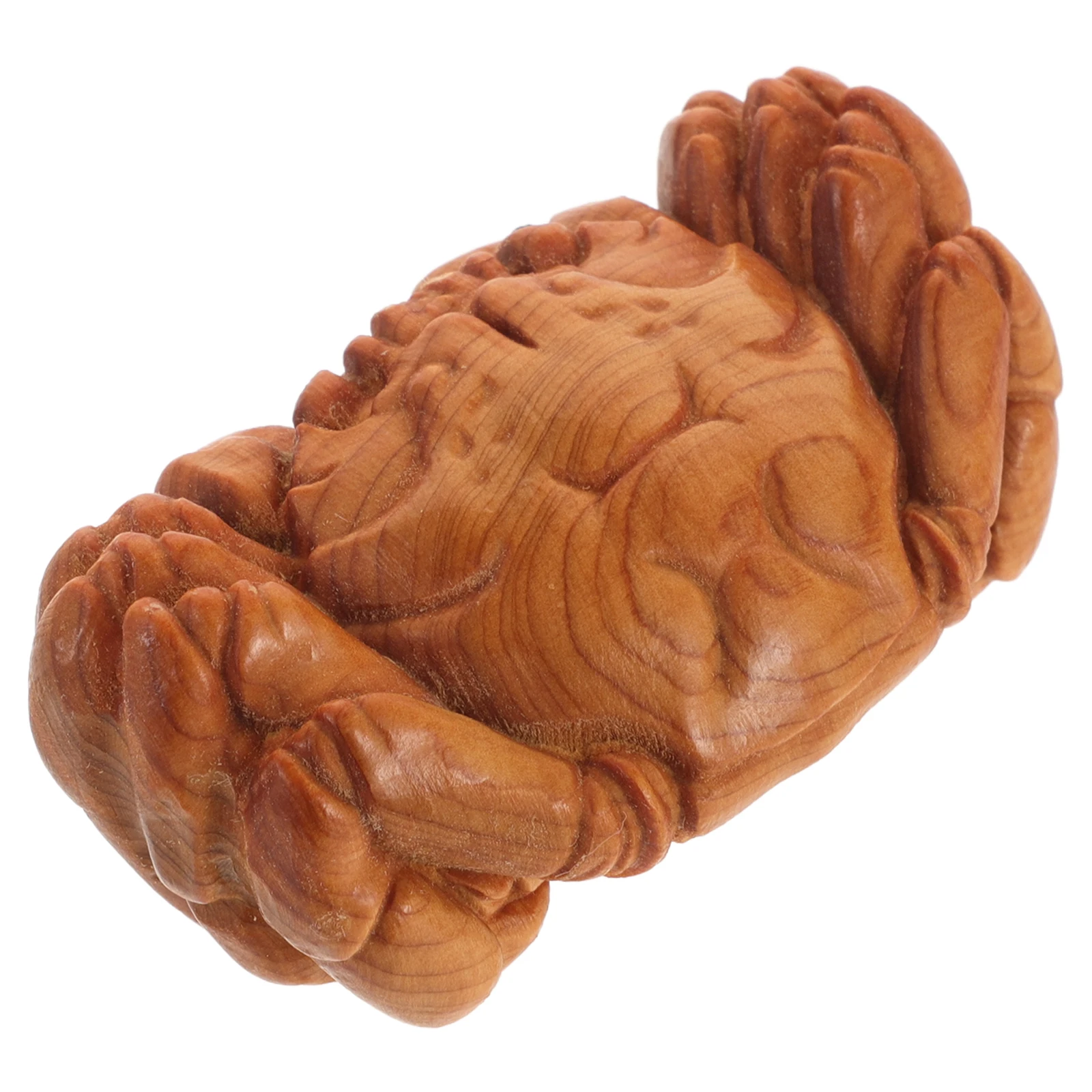 Vintage beeldje decor gesneden hout handgemaakte levensechte miniatuur schattige tafeldecoratie unieke zeeschepsel artistiek huis