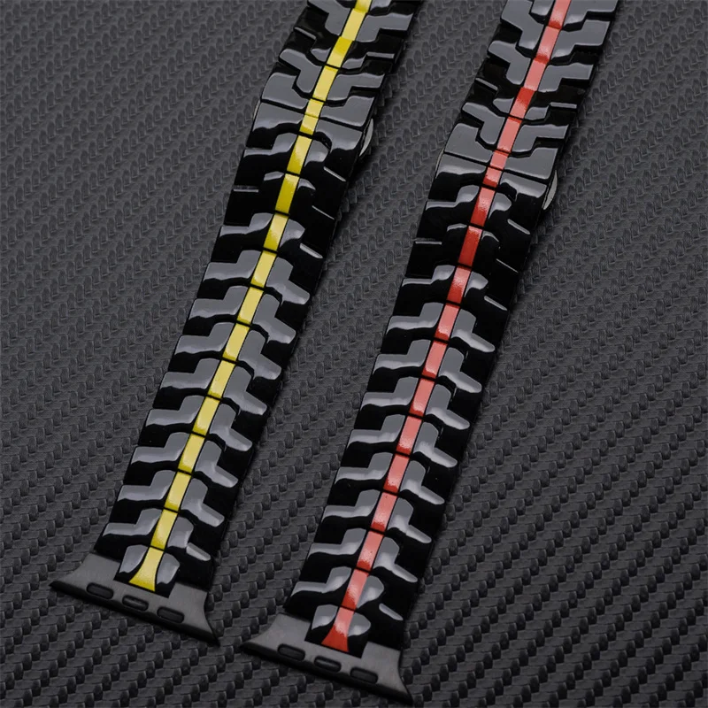 Świąteczny pasek do Apple Watch Band 44mm ultra 2 49mm 45mm 42mm 41mm 45mm luksusowa bransoletka ze stali nierdzewnej iWatch 9 8 7 6 5 4 se