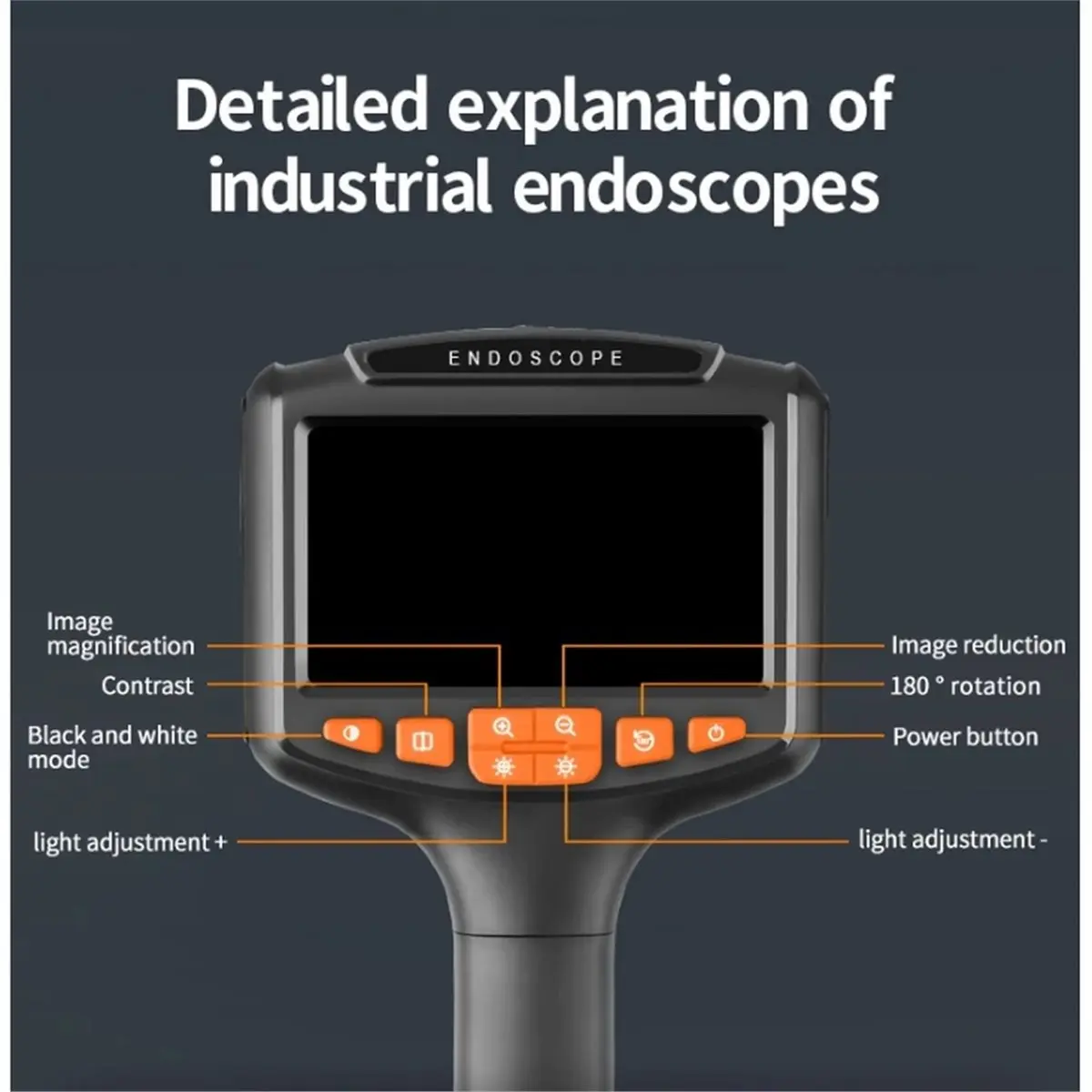 Piping Sewer Channel Drain Industrial Borescope Inspection Automotive Endoscope with Two Cameras Dual Lens 1080p