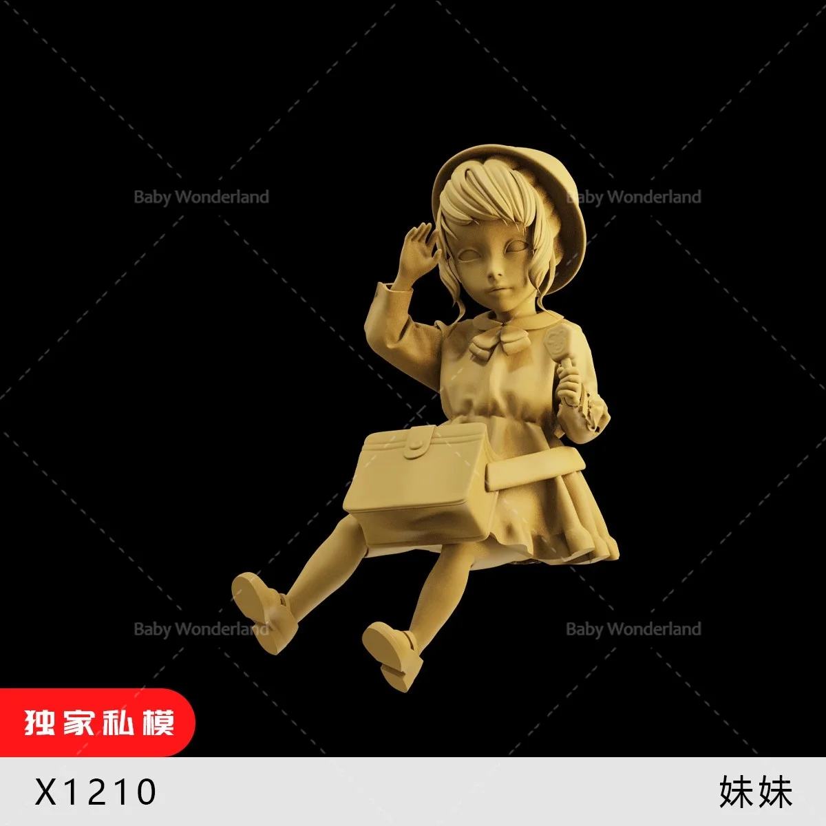 ในสต็อก 1/64 1/43 1/35 สองสาวน้อยน่ารักกับหมวกน้องสาวดอกไม้ Unpainted รุ่นสร้างสรรค์การถ่ายภาพฉากรถของเล่น