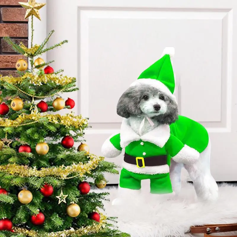 Dog Santa Costume Funny Pet Cosplay Clothes Santa Claus Funny Dog Cat Costumes For Christmas New Year Holiday Pet Clothes