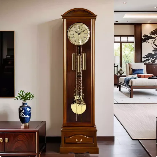Movement Floor Clock Living Room Luxury-Inspired Modern Minimalist Standing Timepiece