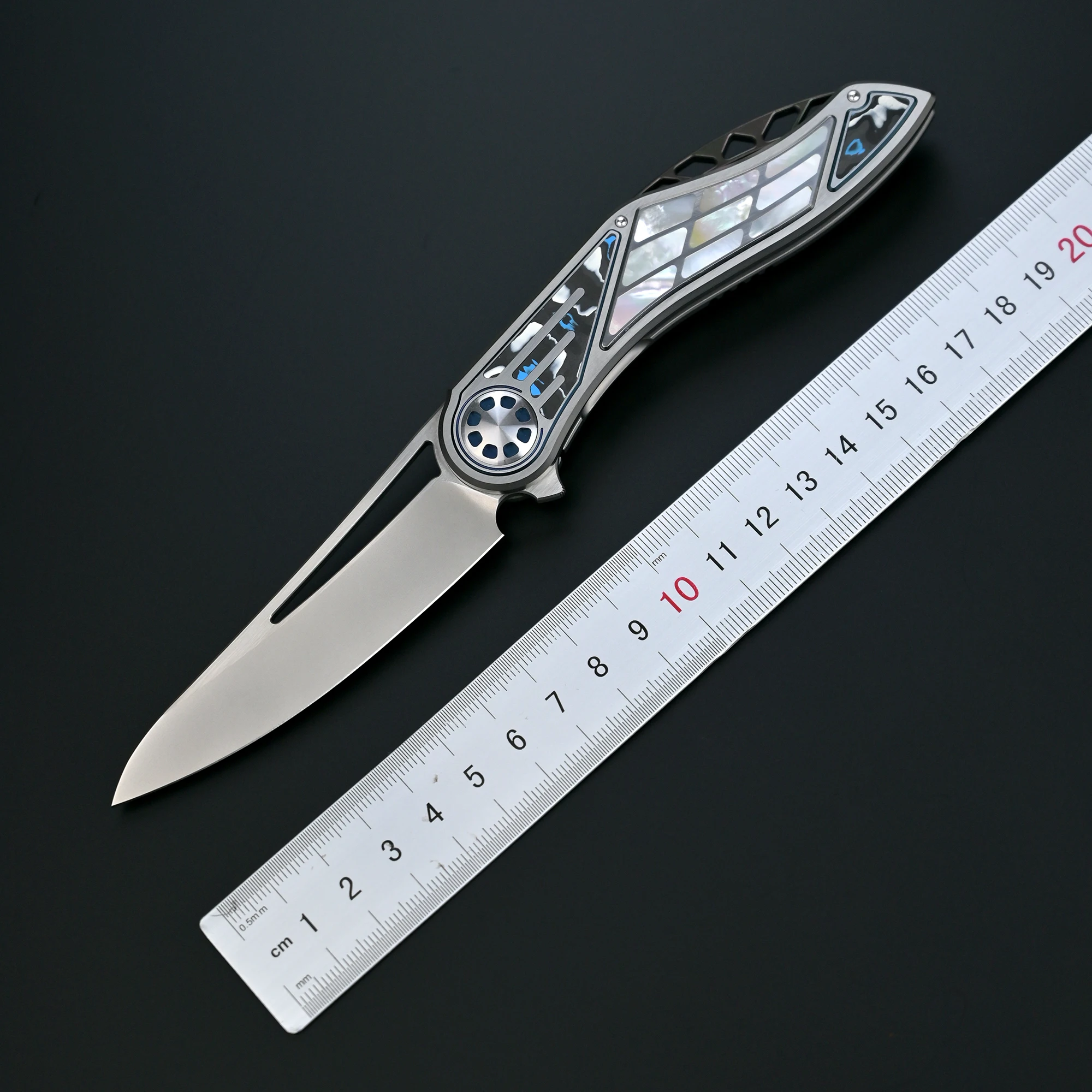 

INFINITE zenith high-end folding knife M390 blade titanium alloy handle outdoor pocket knife EDC tool fruit knife pocket knife