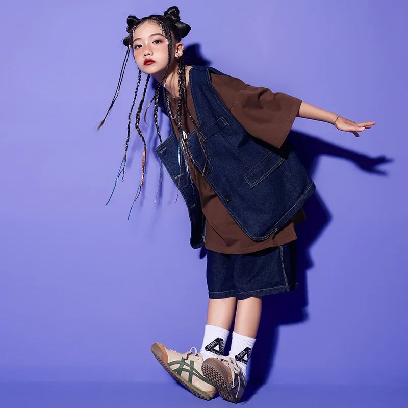 Jazz-Tanzkostüm für Mädchen, hübsches japanisches Street-Dance-Performance-Kostüm-Set, Walking Show, Bühnentrend