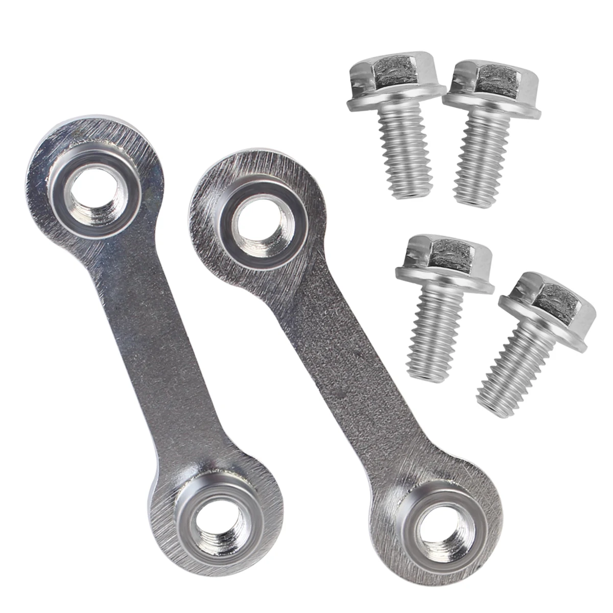 Motorcycle Metal Sliver Exhaust Muffler Dog Bone Nut Plate Fastener Hardware Kit For Harley