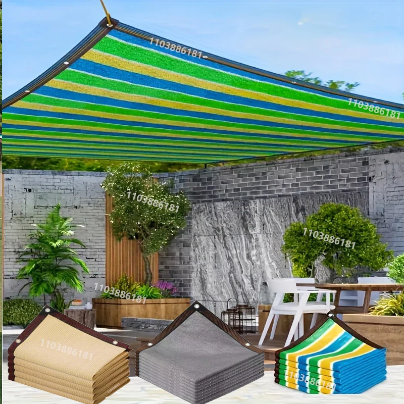 Multi colored garden shade net, terrace shade net, camping shade net, UV protection, HDPE sunscreen cloth