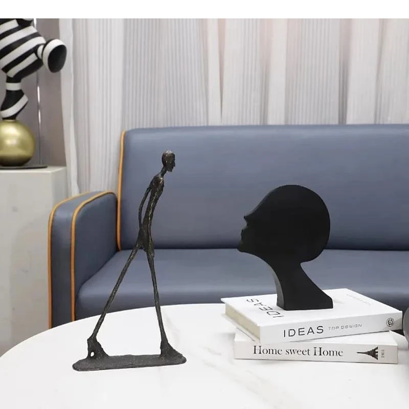Metal Cast Iron Acrobatics Characters Statue Desk Decoration Slenderness Figures Sculpture Abstract Artwork Crafts Ornaments